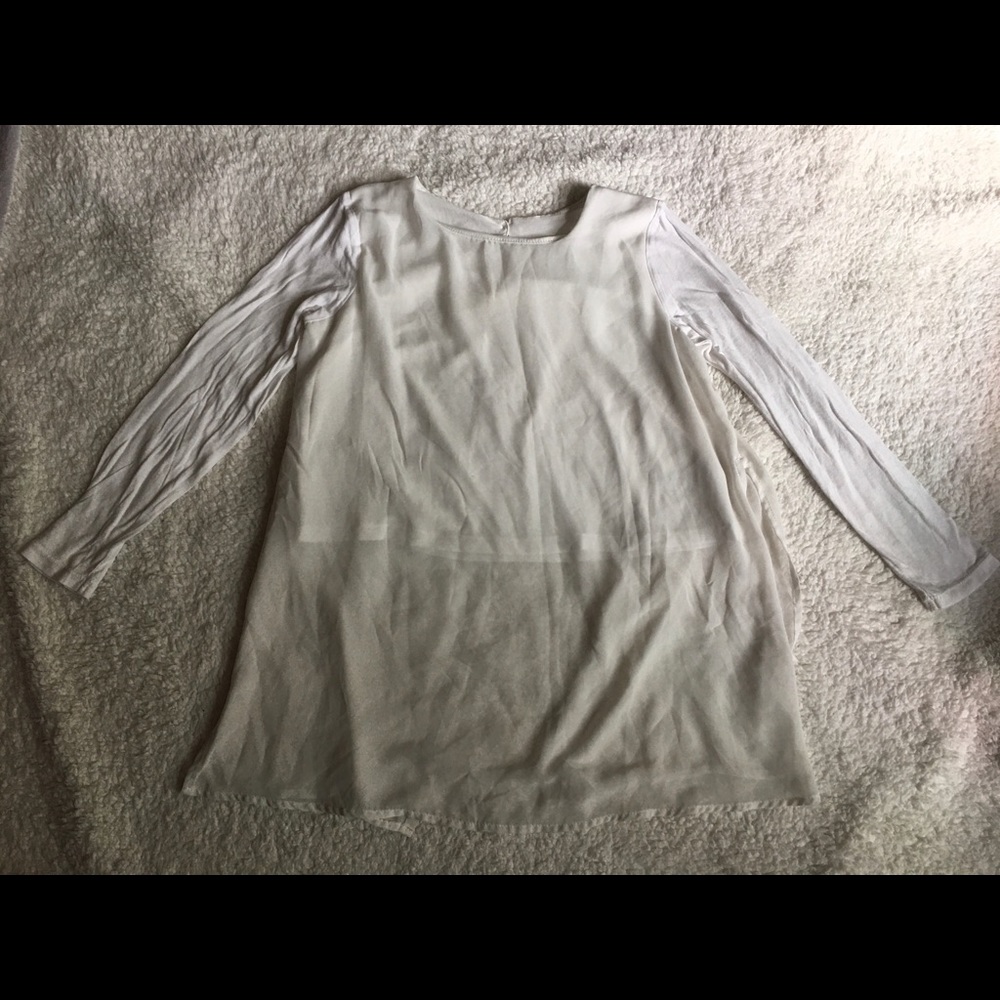 Girls Flowy White Top